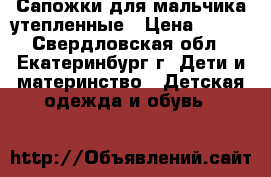 Сапожки для мальчика утепленные › Цена ­ 260 - Свердловская обл., Екатеринбург г. Дети и материнство » Детская одежда и обувь   